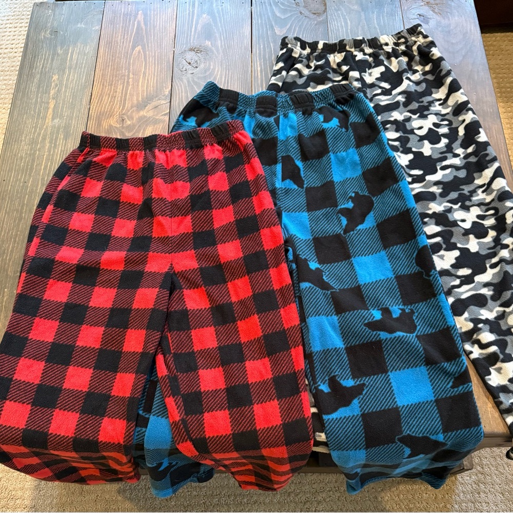 Cozy Kids Pajama Pants Set - Red, Blue, and Black
